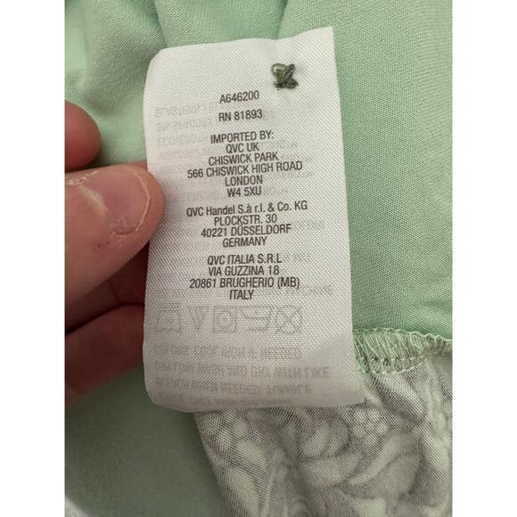 Zuda Rayon Span Print Mix Golf Tank Soft Mint Large NWOT Sleeveless Collar - Picture 11 of 13